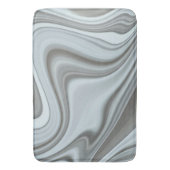 Tapis De Bain Tons Abstraits de marbre blanc et gris (devant Vertical)