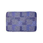 Tapis De Bain Tons Chintz Motif de Patchwork de Polka bleu point (Devant)