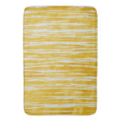 Tapis De Bain Tons de Motif blanc et jaune rayé (devant Vertical)