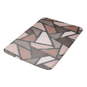 Tapis De Bain Tons de motif en vitrail marron (Angle)