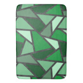 Tapis De Bain Tons de motif en vitrail vert (devant Vertical)