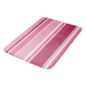 Tapis De Bain Tons de rayures roses (Angle)