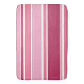 Tapis De Bain Tons de rayures roses (devant Vertical)