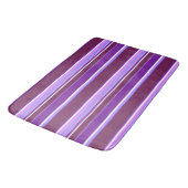 Tapis De Bain Tons de rayures violettes (Angle)
