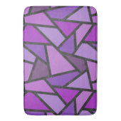 Tapis De Bain Tons de vitrail violet motif (devant Vertical)