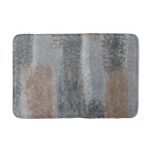 Tapis De Bain Tons doux Abstraits gris Beige Acier Bleu & Brown (Devant)