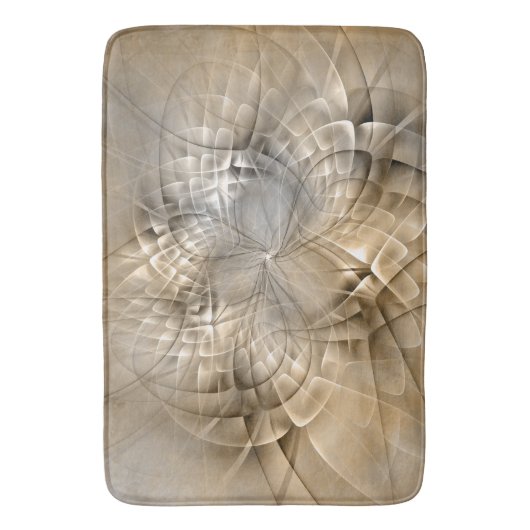 Tapis De Bain Tons Terre Abstrait Art fractal moderne Texture (devant Vertical)