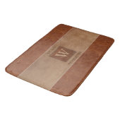 Tapis De Bain Tonte en cuir châtaigne Brown (Angle)