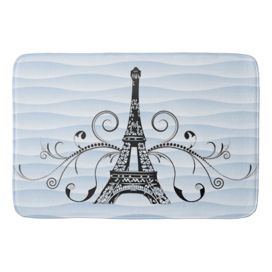 Tapis De Bain Torchon bleu Eiffel Parfum de bain (Devant)