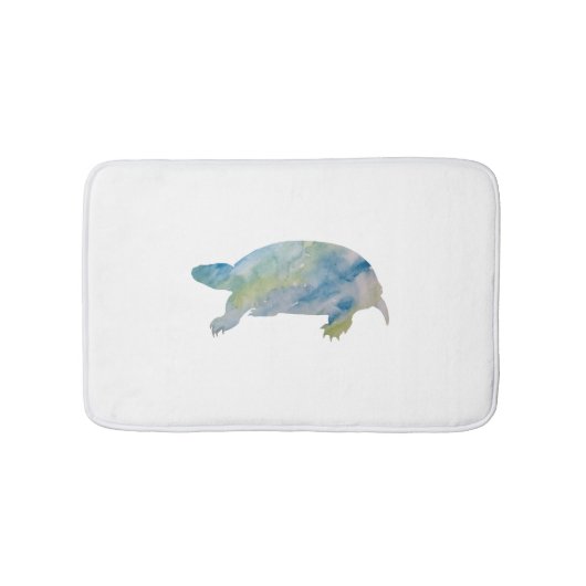 Tapis De Bain Tortue Aquarelle Peinture Bain Mat (Devant)