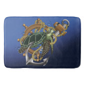 Tapis De Bain Tortue de mer bleu vert (Devant)