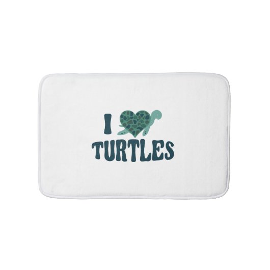 Tapis De Bain Tortue de mer Coeur J'aime (Devant)