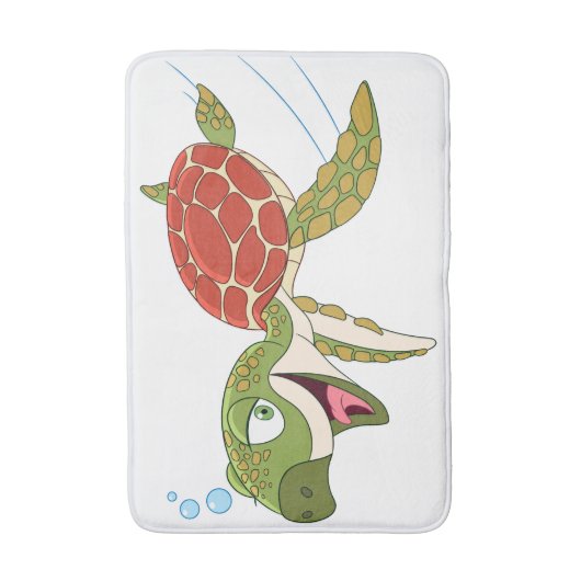 Tapis De Bain Tortue heureuse (Devant (Vertical))