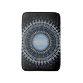 Tapis De Bain Tortue Mandala bleu noir (Devant (Vertical))