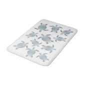 Tapis De Bain Tortues de mer argentées blanches (Angle)