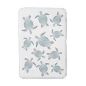 Tapis De Bain Tortues de mer argentées blanches (Devant (Vertical))