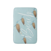 Tapis De Bain Tortues de mer peintes avec texte "Plage" (Devant (Vertical))
