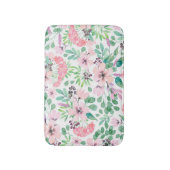 Tapis De Bain Toscane Aquarelles Motif Fleurs roses (Devant (Vertical))