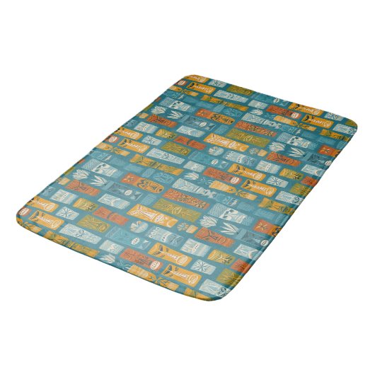 Tapis De Bain Totems Tiki Rétro (Angle)