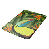 Tapis De Bain Toucan et oiseaux tropicaux des fleurs de paradis (Angle)