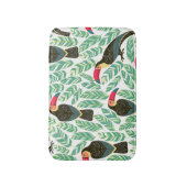 Tapis De Bain Toucans, feuilles tropicaux, motif décoratif. (Devant (Vertical))