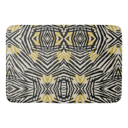 Tapis De Bain Touches de couleur et lignes dynamiques (Devant)