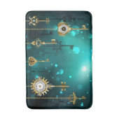 Tapis De Bain Touches de squelette antique sur Arrière - plan ve (Devant (Vertical))