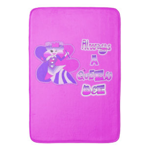 Tapis De Bain Toujours une reine bee natte rose