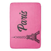 Tapis De Bain Tour Eiffel Paris rose vif Mat Tapis (devant Vertical)