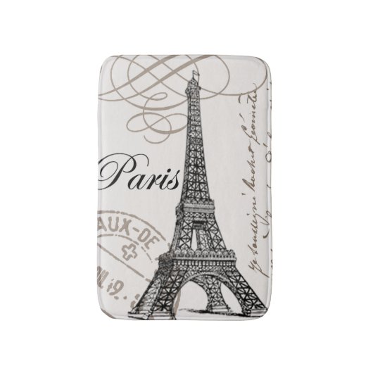 TAPIS DE BAIN TOUR EIFFEL VINTAGE MODERNE (Devant (Vertical))