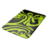 Tapis De Bain Tourbillon de marbre rétro vert et noir (Angle)