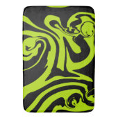 Tapis De Bain Tourbillon de marbre rétro vert et noir (devant Vertical)