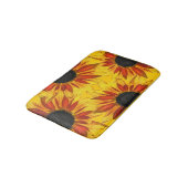 Tapis De Bain Tournesol Abstrait de chaume de fleurs (Angle)