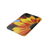 Tapis De Bain Tournesol Abstrait de chaume de fleurs (Angle)