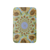 Tapis De Bain Tournesol jaune texturisé de kaléidoscope de (Devant (Vertical))
