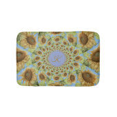 Tapis De Bain Tournesol jaune texturisé de kaléidoscope de (Devant)