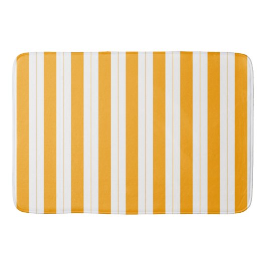 Tapis De Bain Tournesol Orange Jaune rayé (Devant)