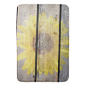 Tapis De Bain Tournesol Rustique Sur Bois (devant Vertical)