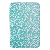 Tapis De Bain Tourquoise Leopard Patters (devant Vertical)