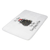 Tapis De Bain Tout est fin Noël clair Noir (Angle)