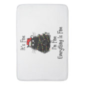 Tapis De Bain Tout est fin Noël clair Noir (devant Vertical)