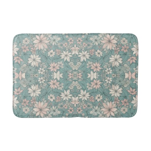 Tapis De Bain Tout sur le design floral léger (Devant)