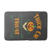 Tapis De Bain Tracer ou traiter les os croisés Halloween visage  (Devant)