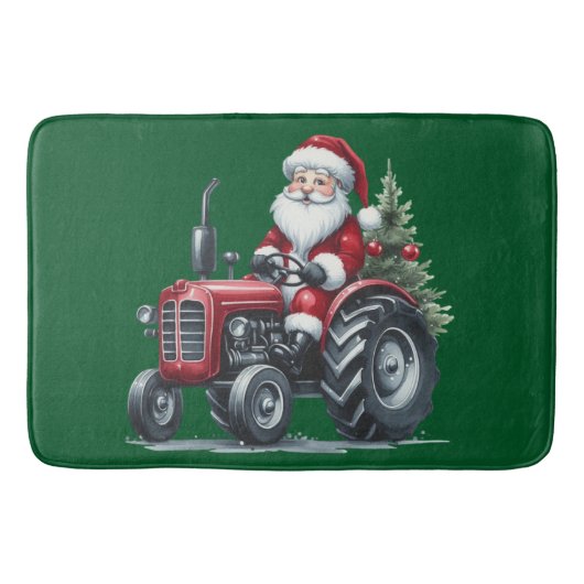 Tapis De Bain Tracteur Père Noël Bath Mat (Devant)