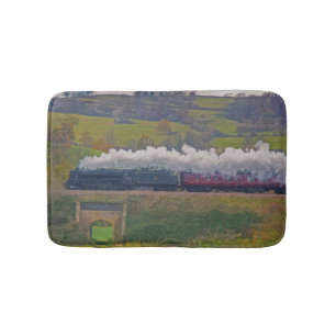 Tapis De Bain Train à vapeur pour Trainspoers Art Bath Mat