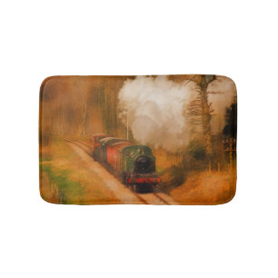 Tapis De Bain Train à vapeur pour Trainspotters Art