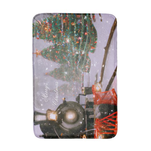 Tapis De Bain Train forestier de Noël (Devant (Vertical))