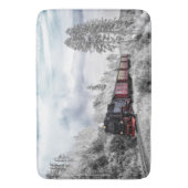Tapis De Bain Train vintage traversant Winter Wonderland (devant Vertical)