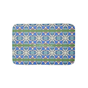 Tapis De Bain traits horizontaux Thunder_Cove de coeurs bleus de