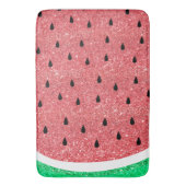 Tapis De Bain tranche de pastèque à parties scintillant simulée (devant Vertical)